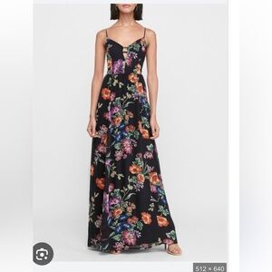 Express floral Maxi dress size M dark navy